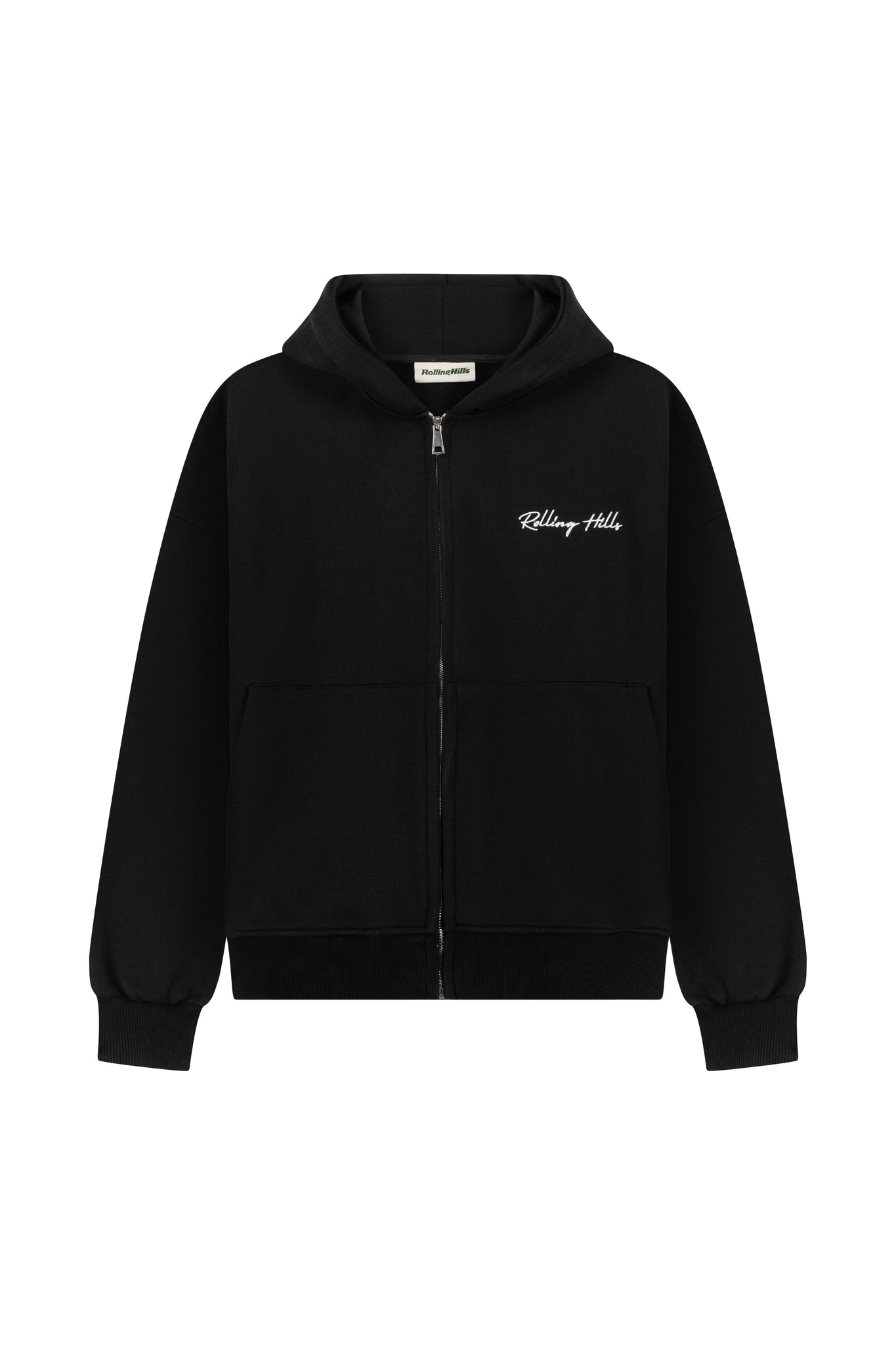 Signature Logo Zipped Hoodie (Caviar Black)