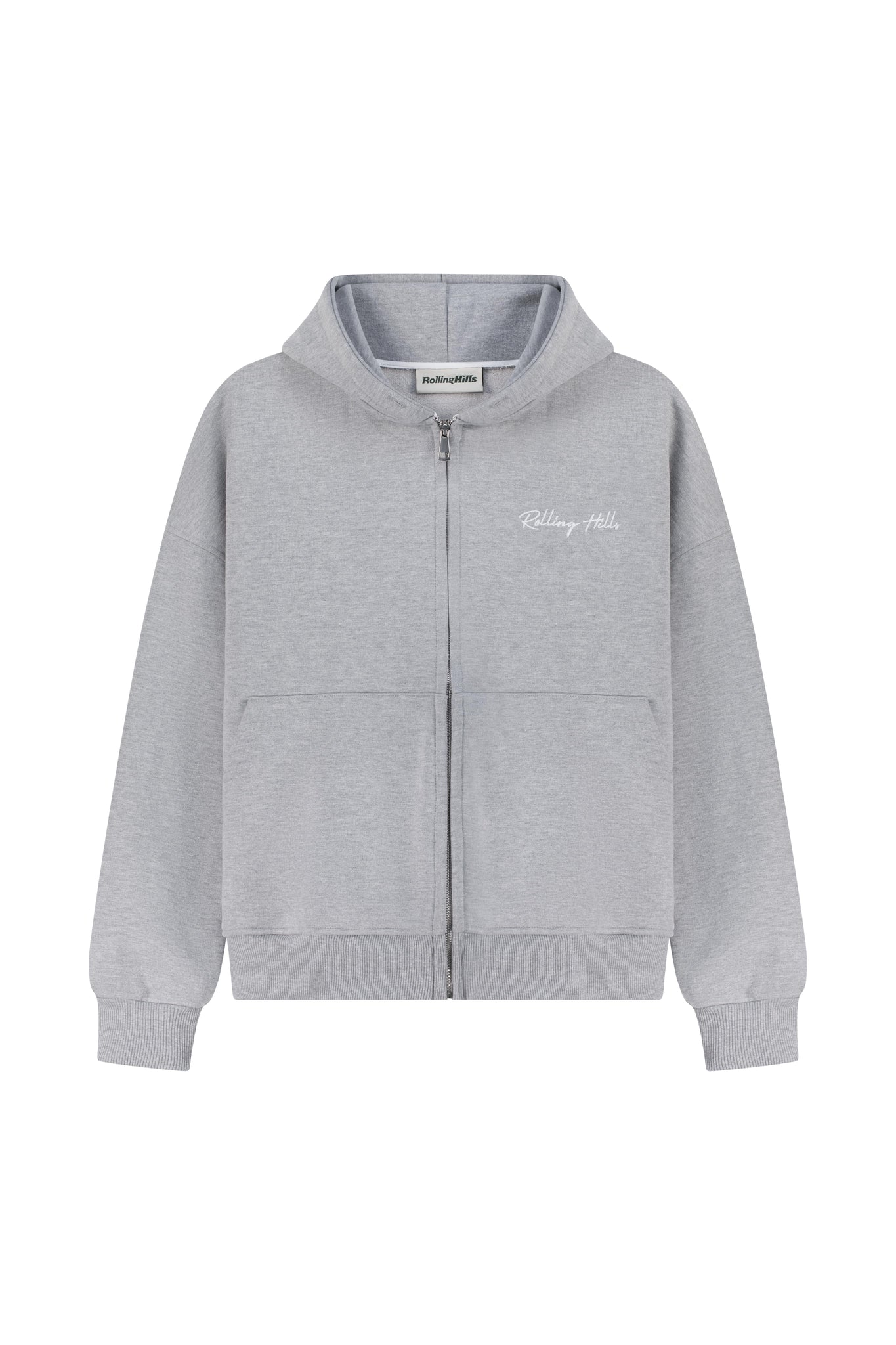 Signature Logo Zipped Hoodie (Smokey Gray)